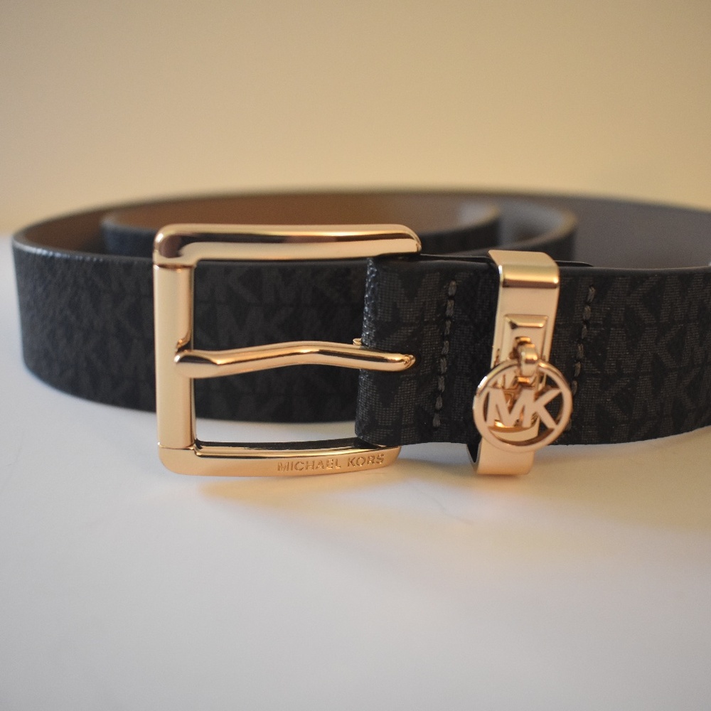 NWT Michael Kors Women's XL MK Logo Belt